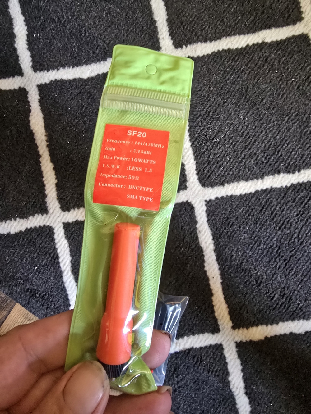 Sma Silicone SF20 Portable Antenna - Bright Orange